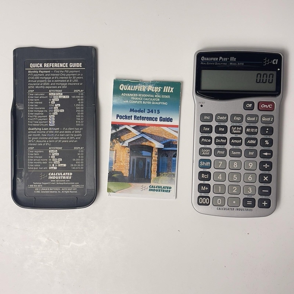 Qualifier Plus IIIx 3415 Residential  Real Estate Financial Calculator & Cover - Picture 5 of 9